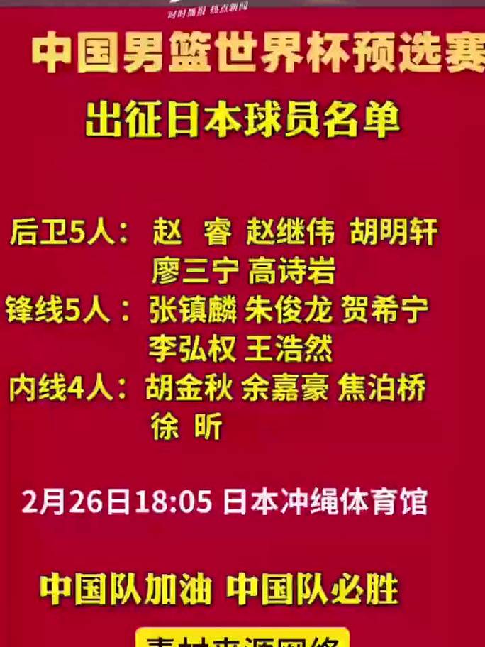 cba世界杯预选赛赛程表？cba世界杯名单？